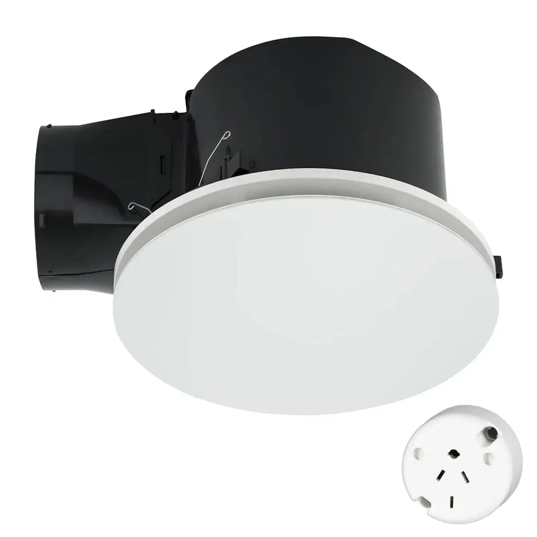 Mercator Affinity 300 DC Round Exhaust Fan with Built-In Timer, White BE6200SPWH