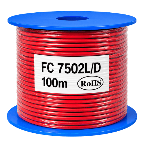 Electra 1.5mm² Twin Red Flat Fire Control Cable, 100m Roll FC7502L/D