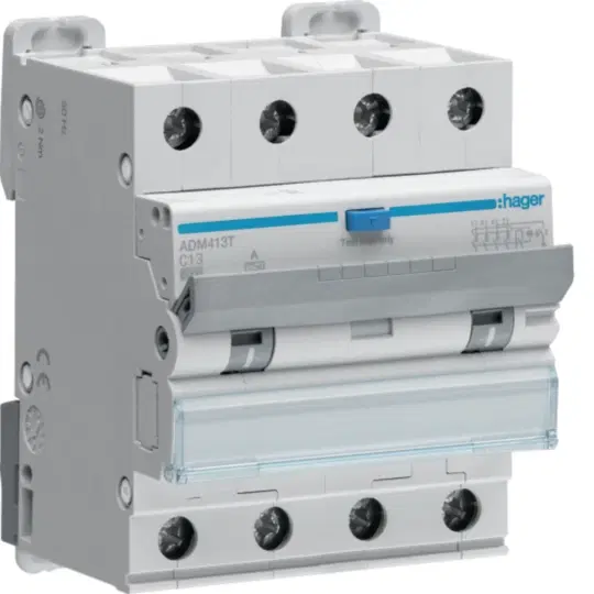 HAGER 4 POLE 25A RCBO 6kA 30mA ADM425T