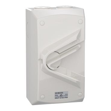 CLIPSAL 3 POLE 55A WEATHERPR0OF IP66 ISOLATOR WHB355-RG