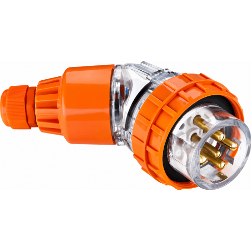NEXE 5 PIN 40A ROUND ANGLED INDUSTRIAL PLUG 66PA540