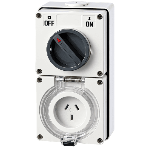 NEXE 3 PIN 20A FLAT INDUSTRIAL SWITCH AND SOCKET 66CV320F