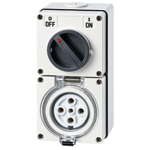 NEXE 5 PIN 20A ROUND INDUSTRIAL SWITCH AND SOCKET 66CV520