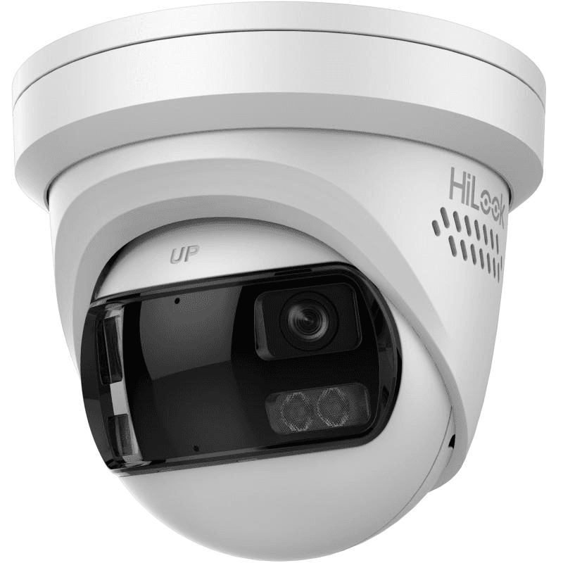 HILOOK 8 MP DUAL LENS STITCHED WIDE ANGLE SMART HYBRID LIGHT FIXED TURRET NETWORK CAMERA IPC-T289PH-MU/SL