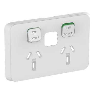 CLIPSAL ICONIC VIVID WHITE CONNECTED WISER SOCKET SKIN 3025CSC-VW