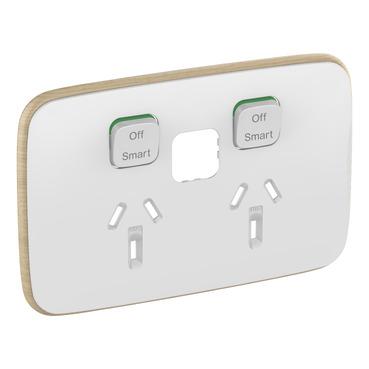 CLIPSAL ICONIC ARCTIC WHITE CONNECTED WISER SOCKET SKIN E3025CSC-AW