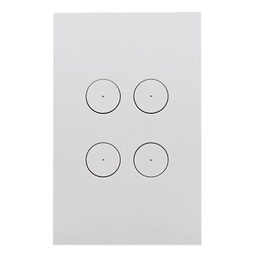 CLIPSAL SATURN ZEN WHITE 4 GANG PUSHBUTTON LED SWITCH Z4064PBL-ZW