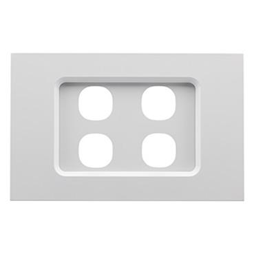CLIPSAL SATURN ZEN WHITE 4 GANG GRID PLATE Z4034VH-ZW
