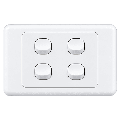 ELCOPO 4 GANG SLIM HORIZONTAL SWITCH WS4HS