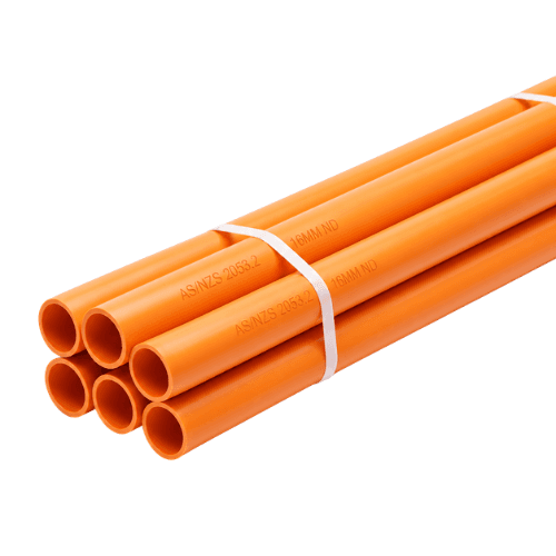 63MM UPVC ORANGE RIGID ELECTRICAL HD CONDUIT 4M ORA63