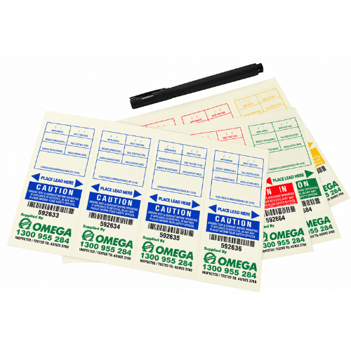 TRADEMATE TEST AND TAG LABELS - RAINBOW