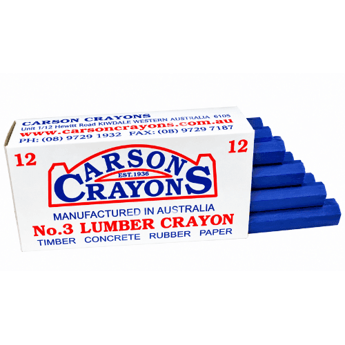 CARSON CRAYONS NO.3 LUMBER CRAYON BLUE (CLC-BL)