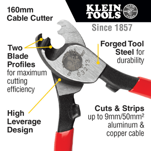 KLEIN TOOLS 160MM CABLE CUTTER (63213)