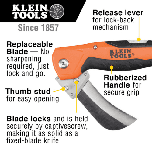 KLEIN TOOLS CABLE SKINNING UTILITY KNIFE (44218)