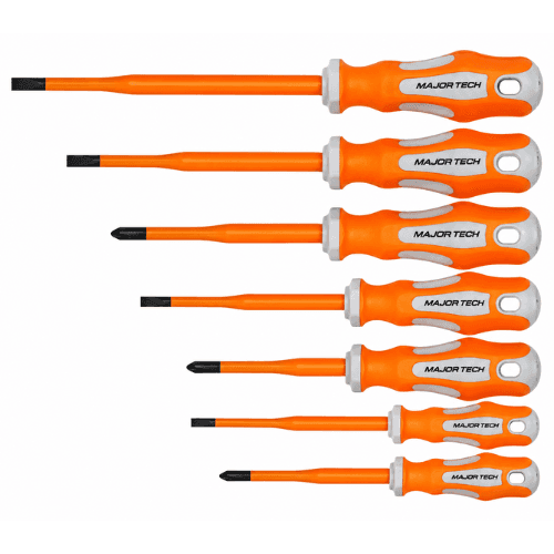 MAJOR TECH 1000V INSULATED SLIMLINE SCREWDRIVER SET KTK0306