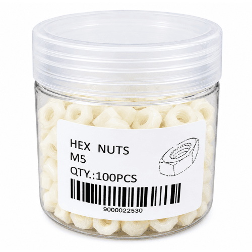 NX M5 PVC HEX NUTS NXPVCM5