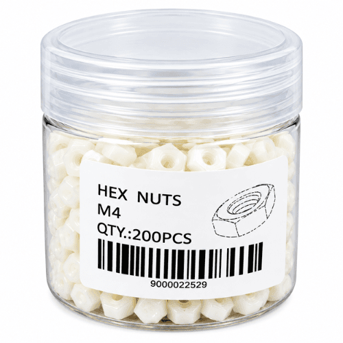 NX M4 PVC HEX NUTS (NXPVCM4)