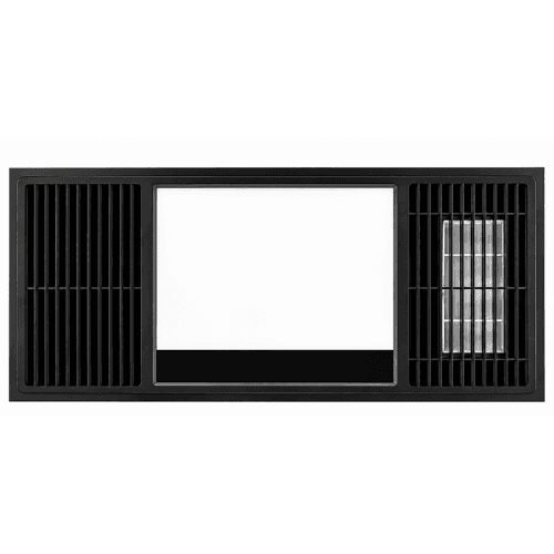 Mercator Mercury Bathroom Heater with Exhaust Fan & Light, Black BH212ESWBK