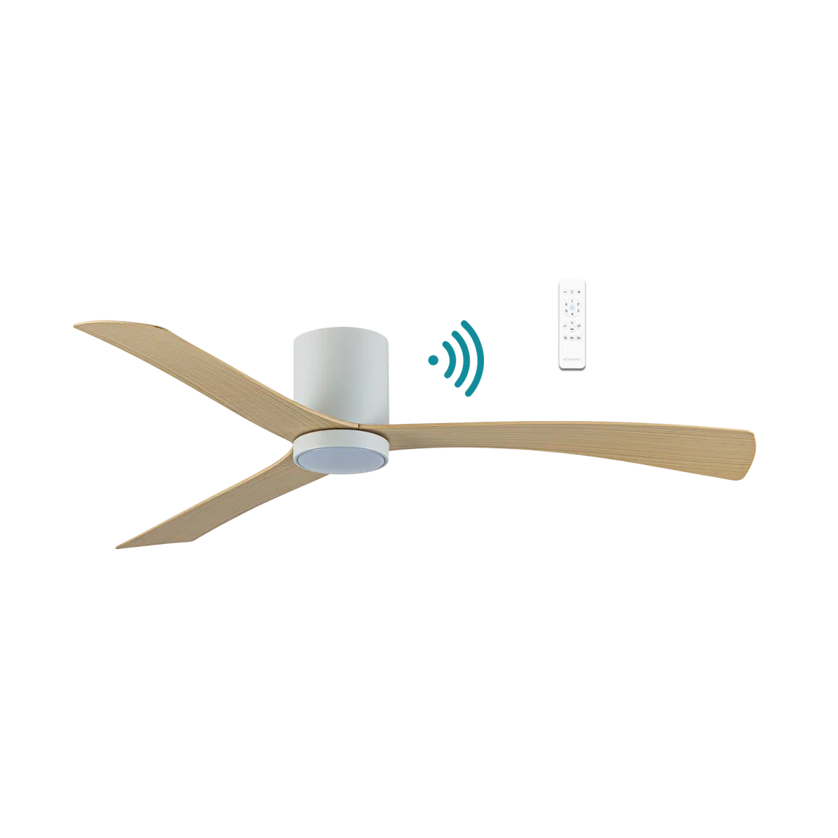 MARTEC METRO DC 52″ MATT BLACK WI-FI SMART CEILING FAN WITH LIGHT AND REMOTE MDCM1333M