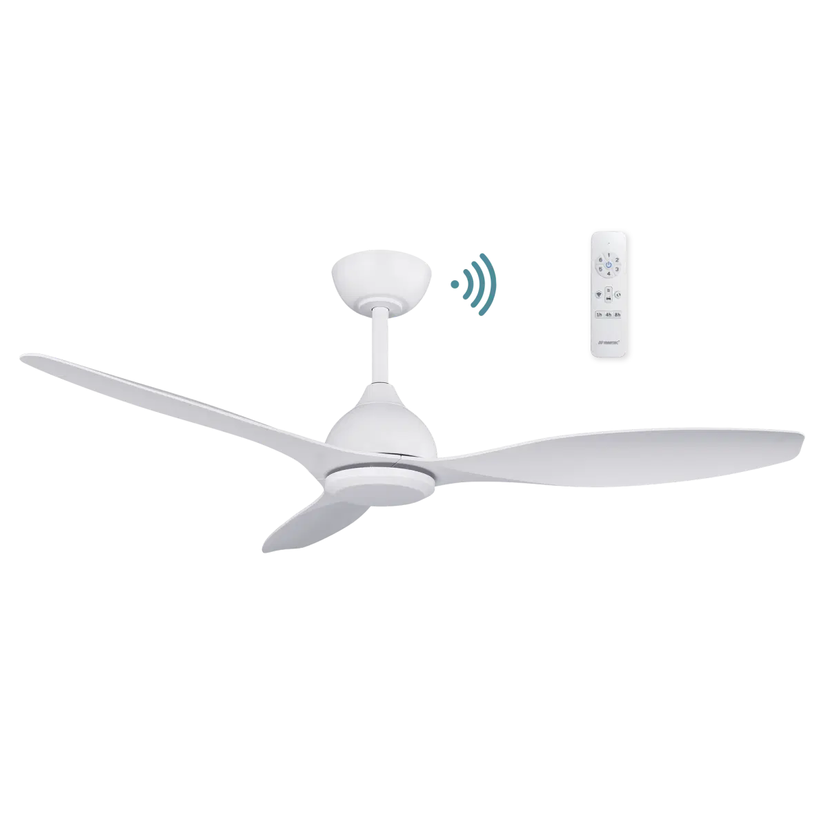 MARTEC ELITE DC MATT BLACK AND WALNUT 48″ SMART WI-FI CEILING FAN WITH REMOTE MEDC123MW