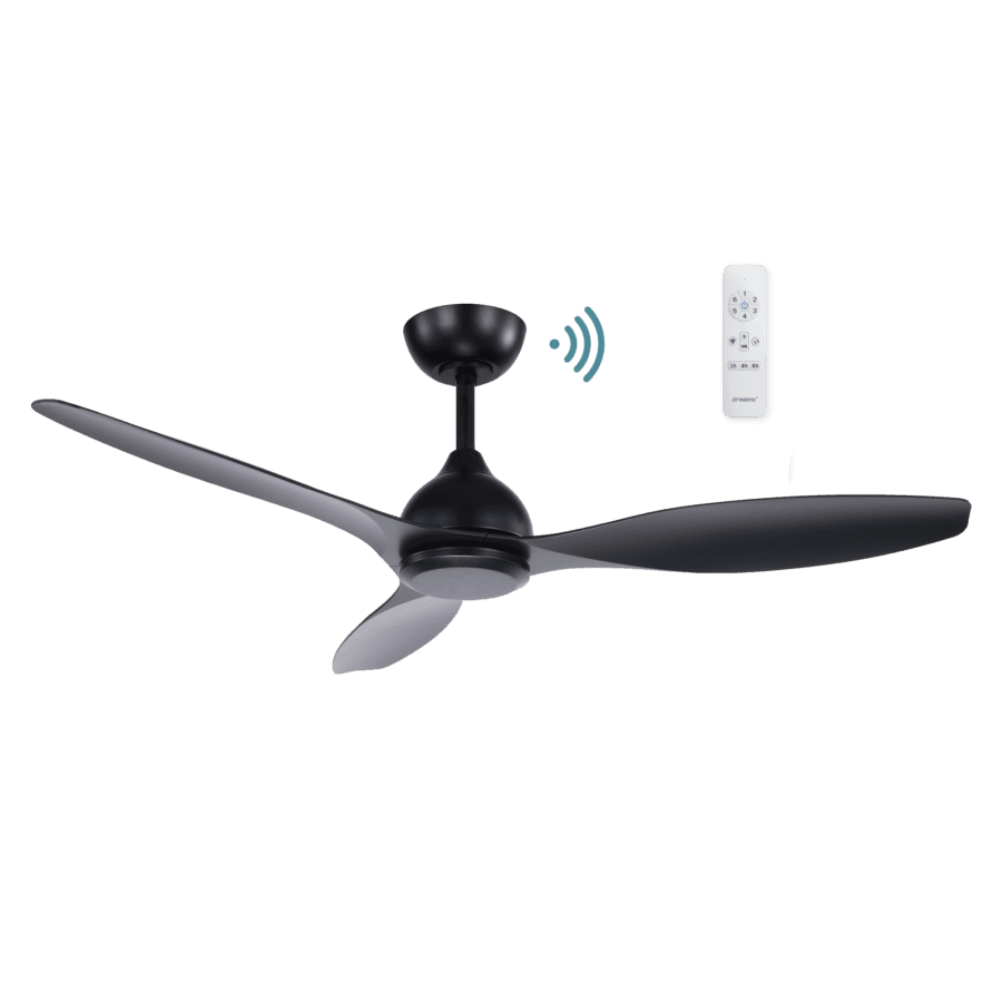 MARTEC ELITE DC MATT BLACK 48″ SMART WI-FI CEILING FAN WITH REMOTE MEDC123M