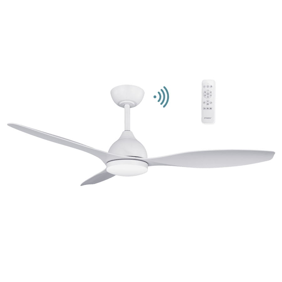 MARTEC ELITE DC MATT WHITE 48″ SMART WI-FI CEILING FAN WITH LED LIGHT AND REMOTE MEDC1233W