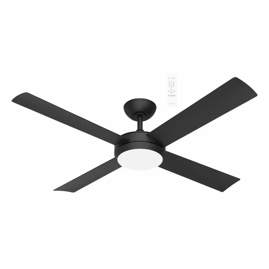 MARTEC QUANTUM BLACK DC 1320 CEILING FAN WITH LIGHT AND REMOTE MQDC1343MR
