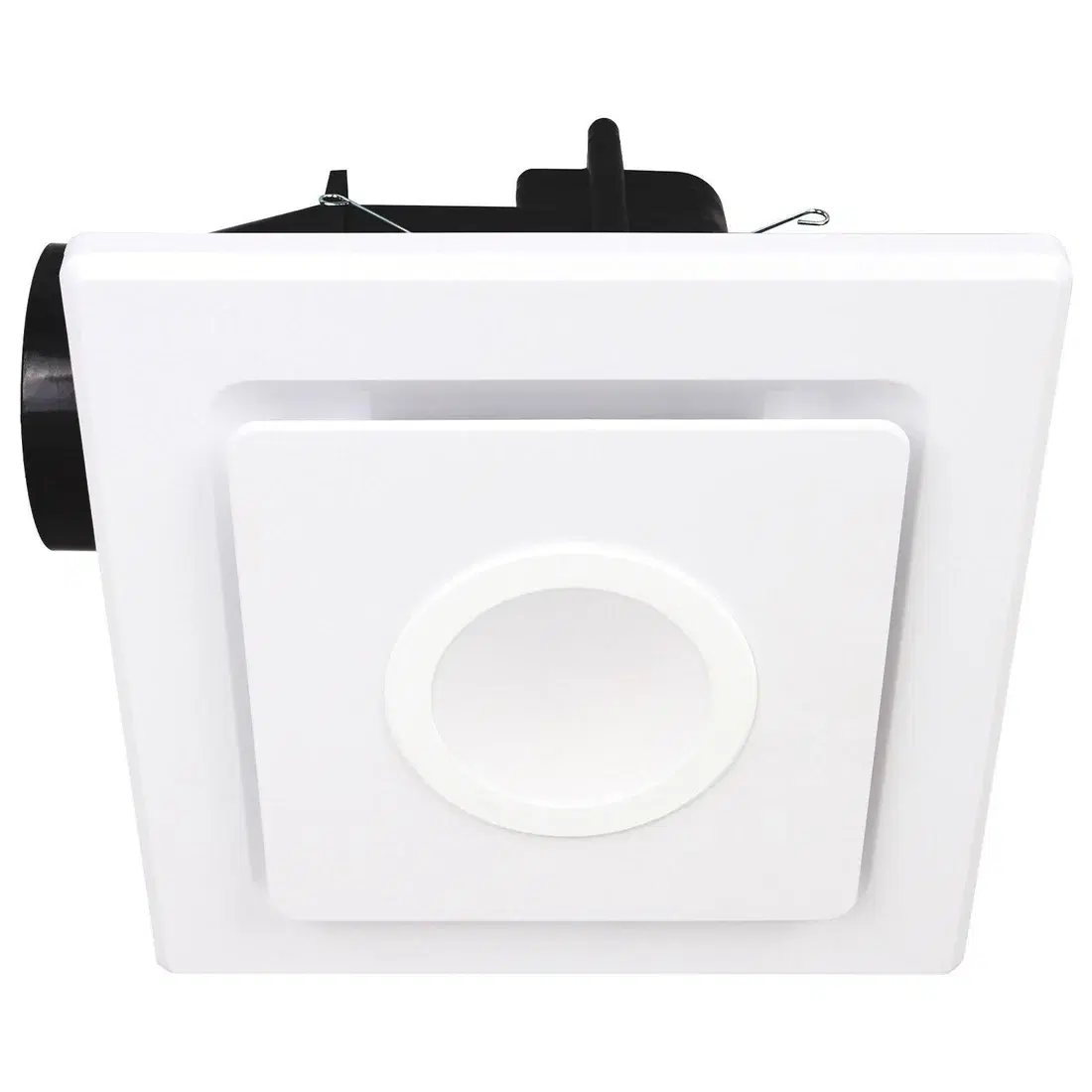 Mercator Emeline II Small Square Exhaust Fan with LED Light, White BE320ESPWH