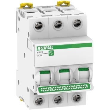 CLIPSAL MAX9 3 POLE 50A MINIATURE CIRCUIT BREAKER 6KA MX9MC350