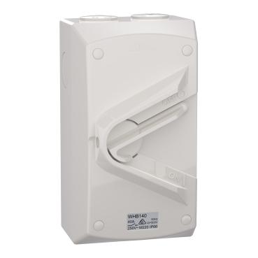 CLIPSAL 1 POLE 40A WEATHERPR0OF IP66 ISOLATOR WHB140-RG