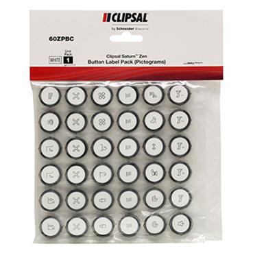 CLIPSAL SATURN ZEN BLACK 60PK BUTTON IDENTIFICATION CAP 60ZPBC-ZB