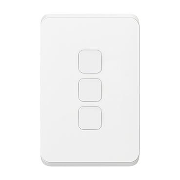 CLIPSAL ICONIC 3 GANG GRID PLATE 3043VH-VW