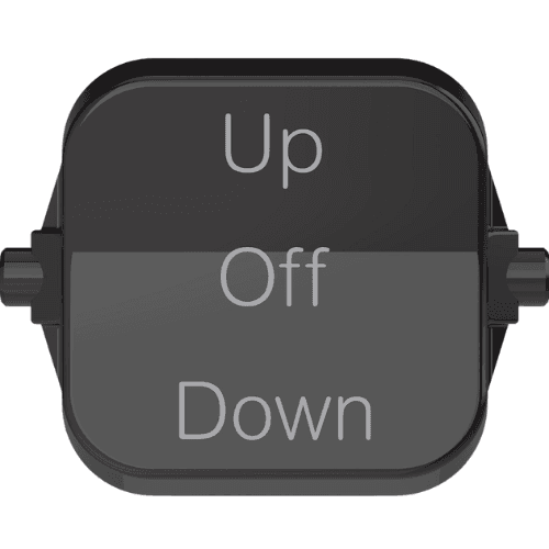 CLIPSAL ICONIC EXTRA BLACK 3 POSITION UP OFF DOWN ROCKER49MLBLUOD-XB