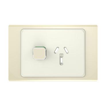 CLIPSAL ICONIC STYL CROWNE 10A SINGLE POWERPOINT SKIN S3015C-CE