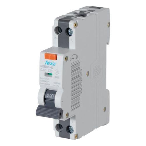 NEXE 1 Pole 40A RCBO Type A 30mA 4.5kA Circuit Breaker NXRCBO40A