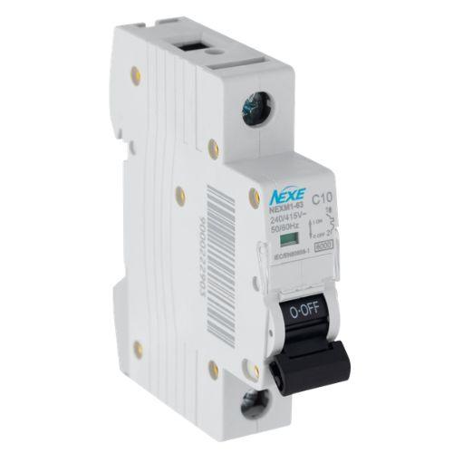 NEXE 1 Pole 10A C Curve 6kA Miniature Circuit Breaker MCB NXCBC10A